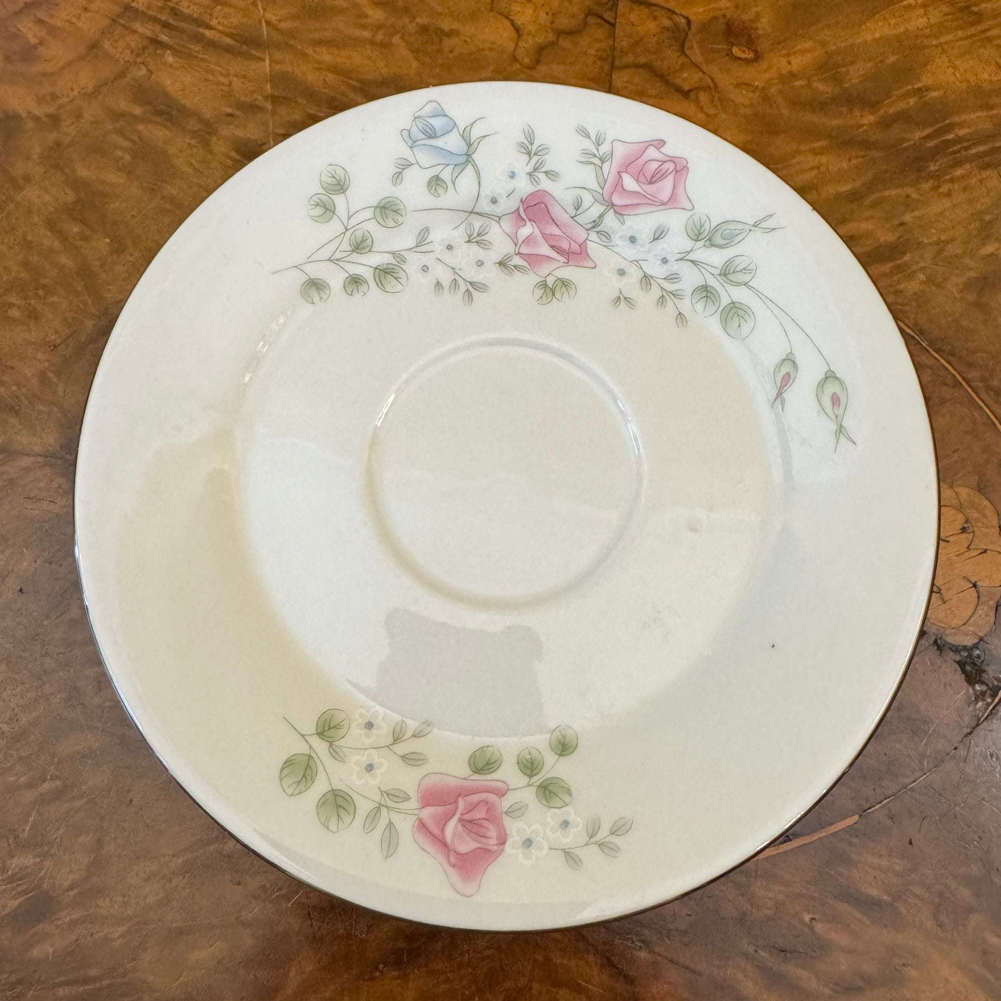 Vintage Tian Jin Ceramics Floral Print Saucer 