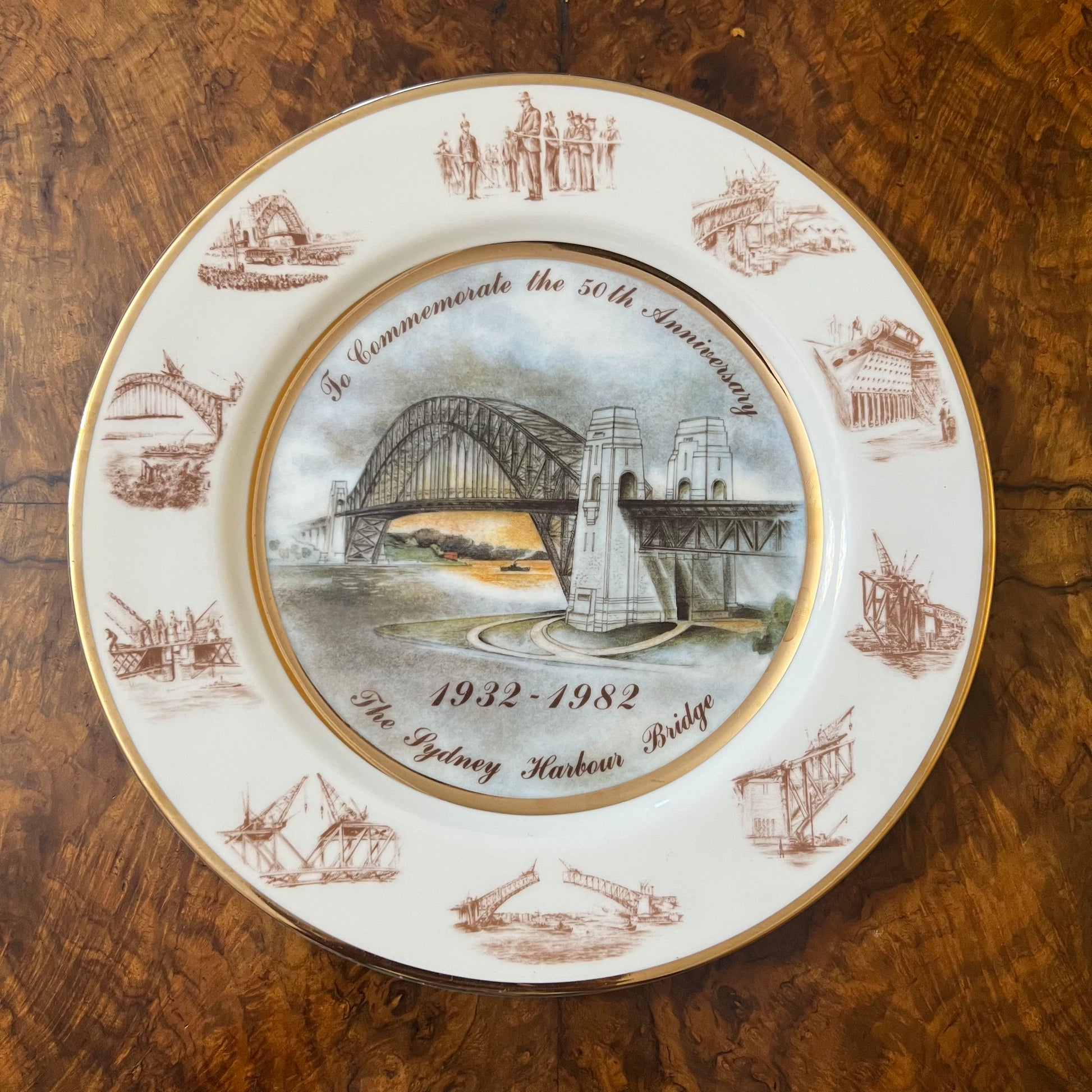 Vintage To Commemorate The 50th Anniversary Of Sydney Harbour Bridge Plate
