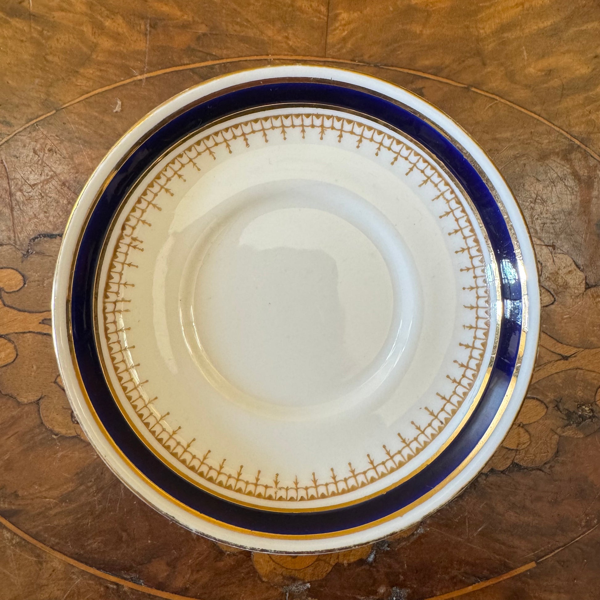Vintage Tuscan Navy & Gold Print Small Dish 
