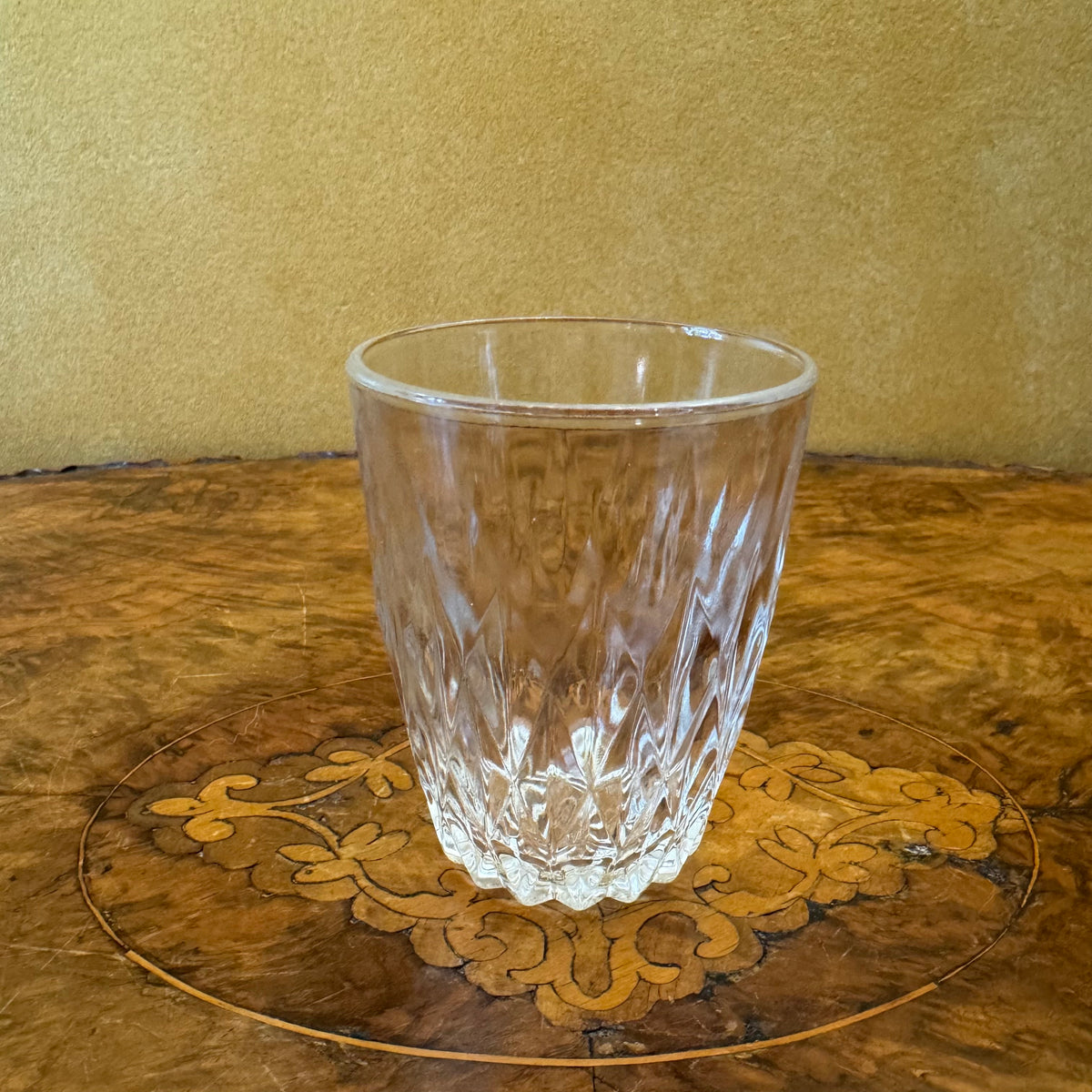 Vintage Vetravir Italian Diamond Cut Glass Drinking 