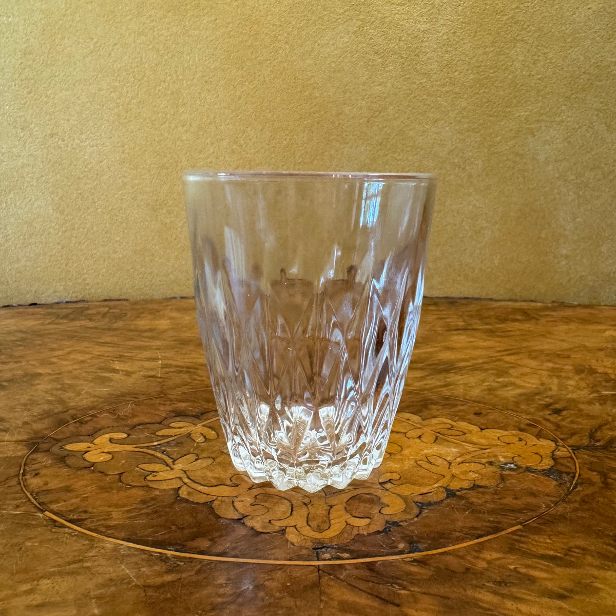 Vintage Vetravir Italian Diamond Cut Glass Drinking Glass