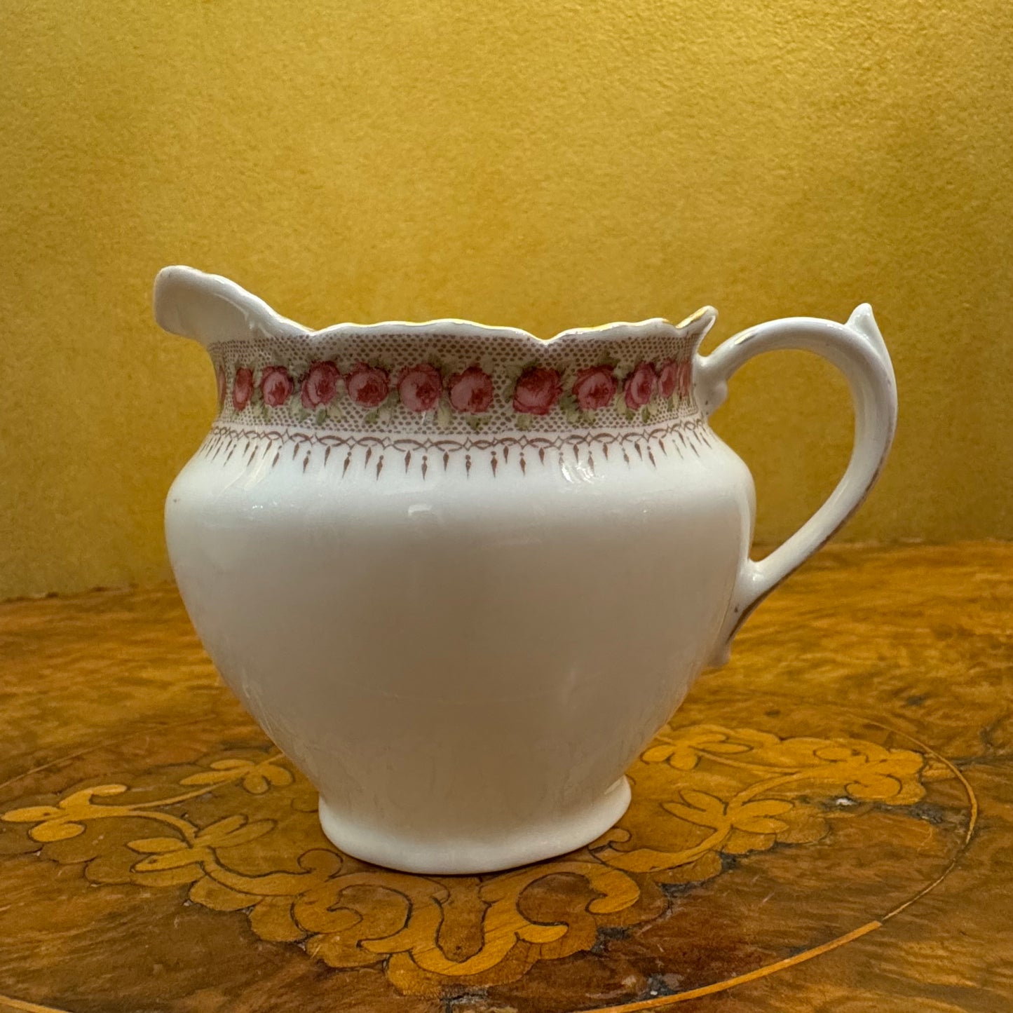 Vintage Victoria Austrian Floral Milk Jug & Sugar 