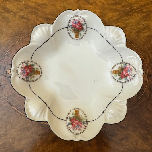 Vintage Victoria Floral Print Small Bowl Dish 