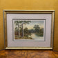Vintage Watercolor Painting Australian River Scene