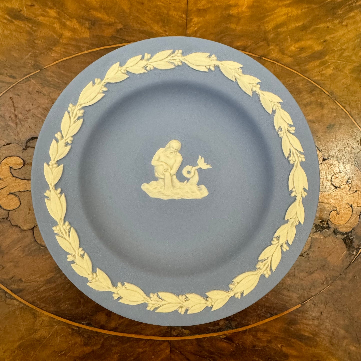 Vintage Wedgwood Blue Jasperware Aquarius Zodiac Trinket Dish