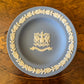Vintage Wedgwood Blue Jasperware City of London Coat of Arms Small Dish 
