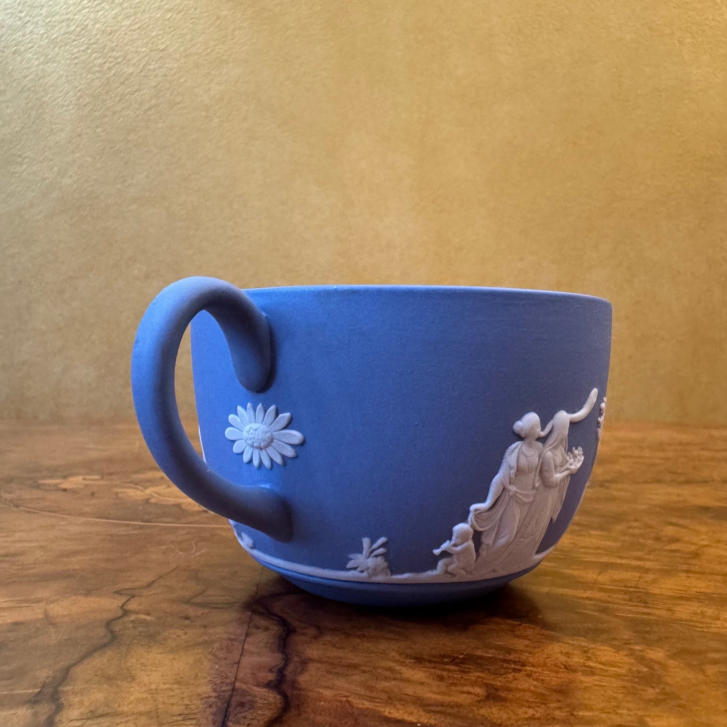 Vintage Wedgwood Blue Jasperware Cup 