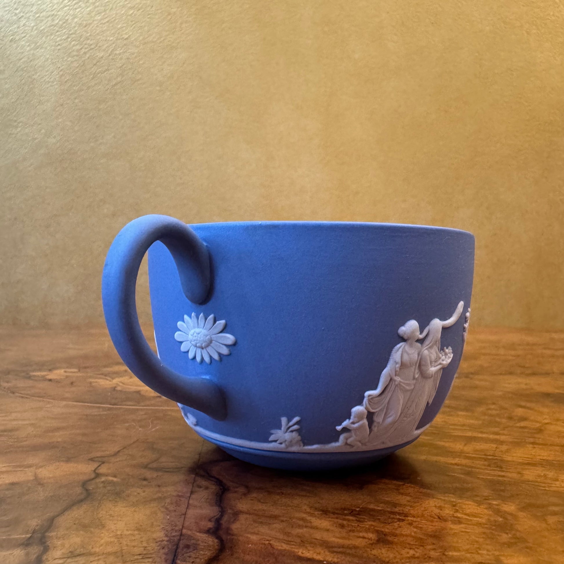 Vintage Wedgwood Blue Jasperware Cup 