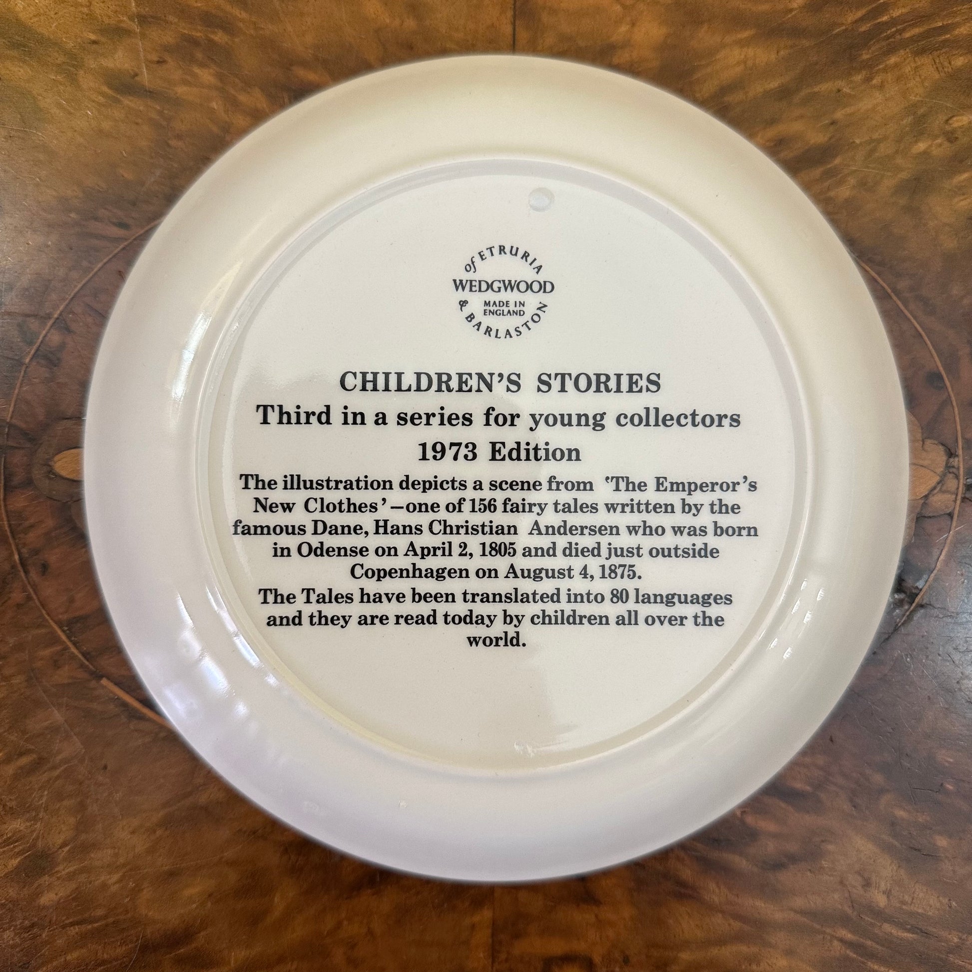 Vintage Wedgwood Children's Story 1973 "The Emperor's New Clothes" By Hans Christian Andersen Dish