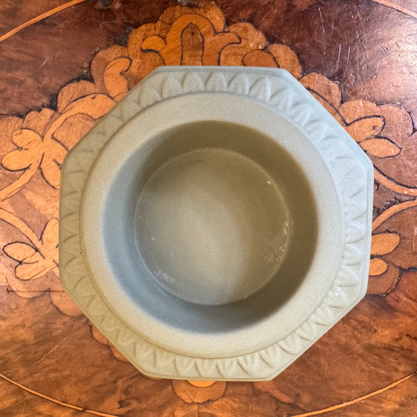 Vintage Wedgwood Green Jasperware Tea Light Candle 