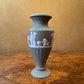 Vintage Wedgwood Green White Embossed Jasperware Vase 