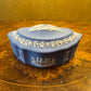 Vintage Wedgwood Jasperware Blue Cherubs Trinket Box 