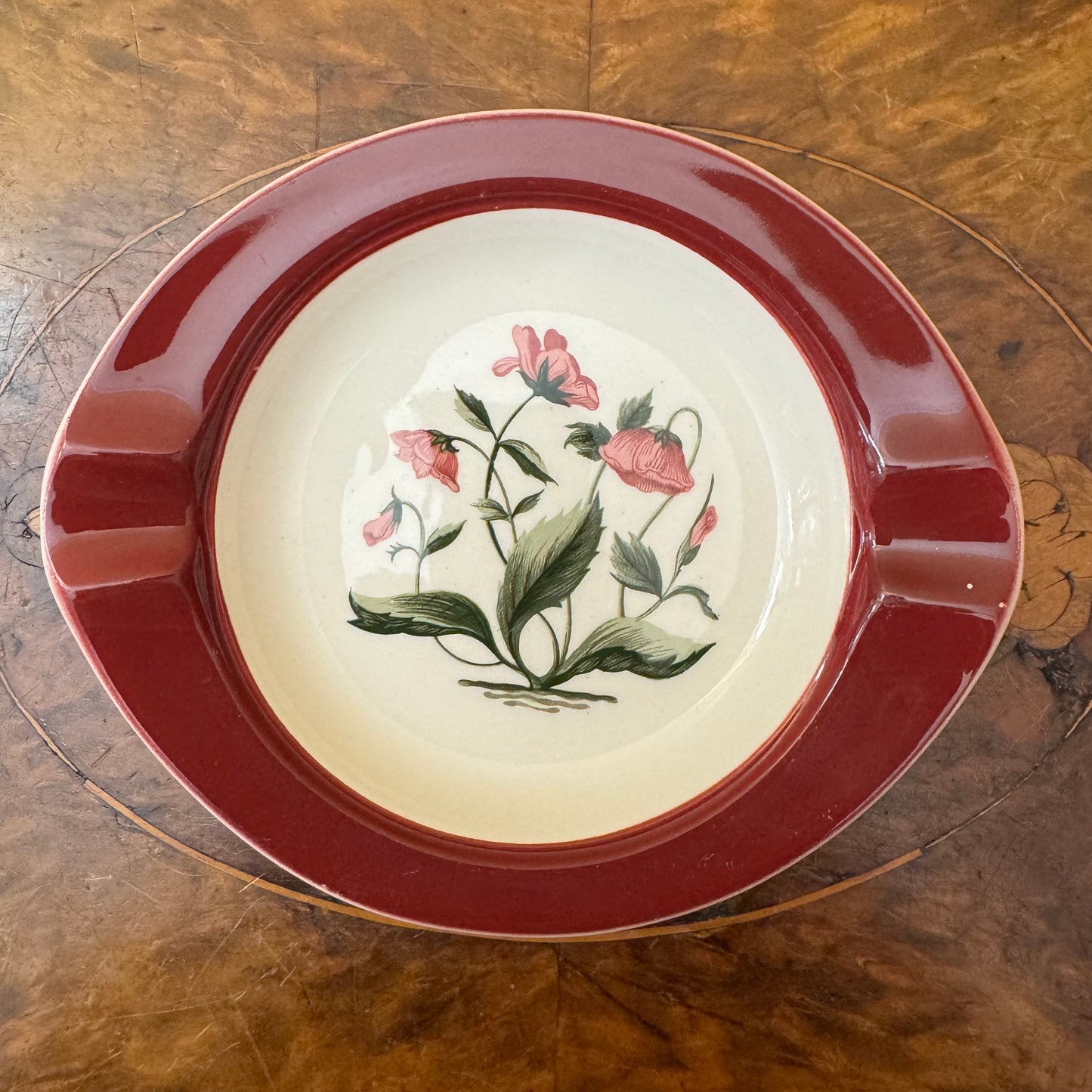 Vintage Wedgwood Mayfield Pattern Poppy Flower Ashtray