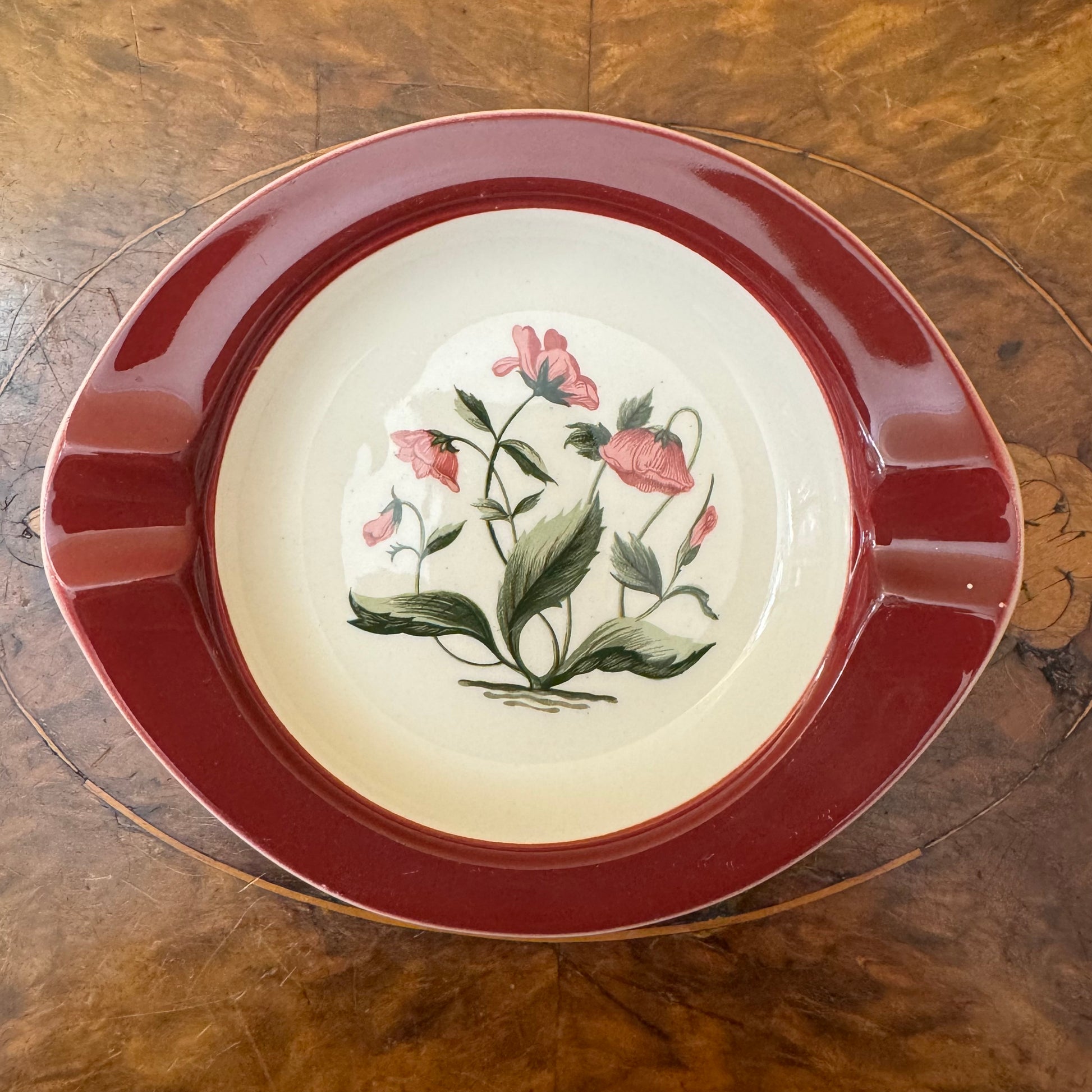 Vintage Wedgwood Mayfield Pattern Poppy Flower Ashtray
