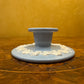 Vintage Wedgwood Queens Ware Blue Embossed Cream Candle Holder 