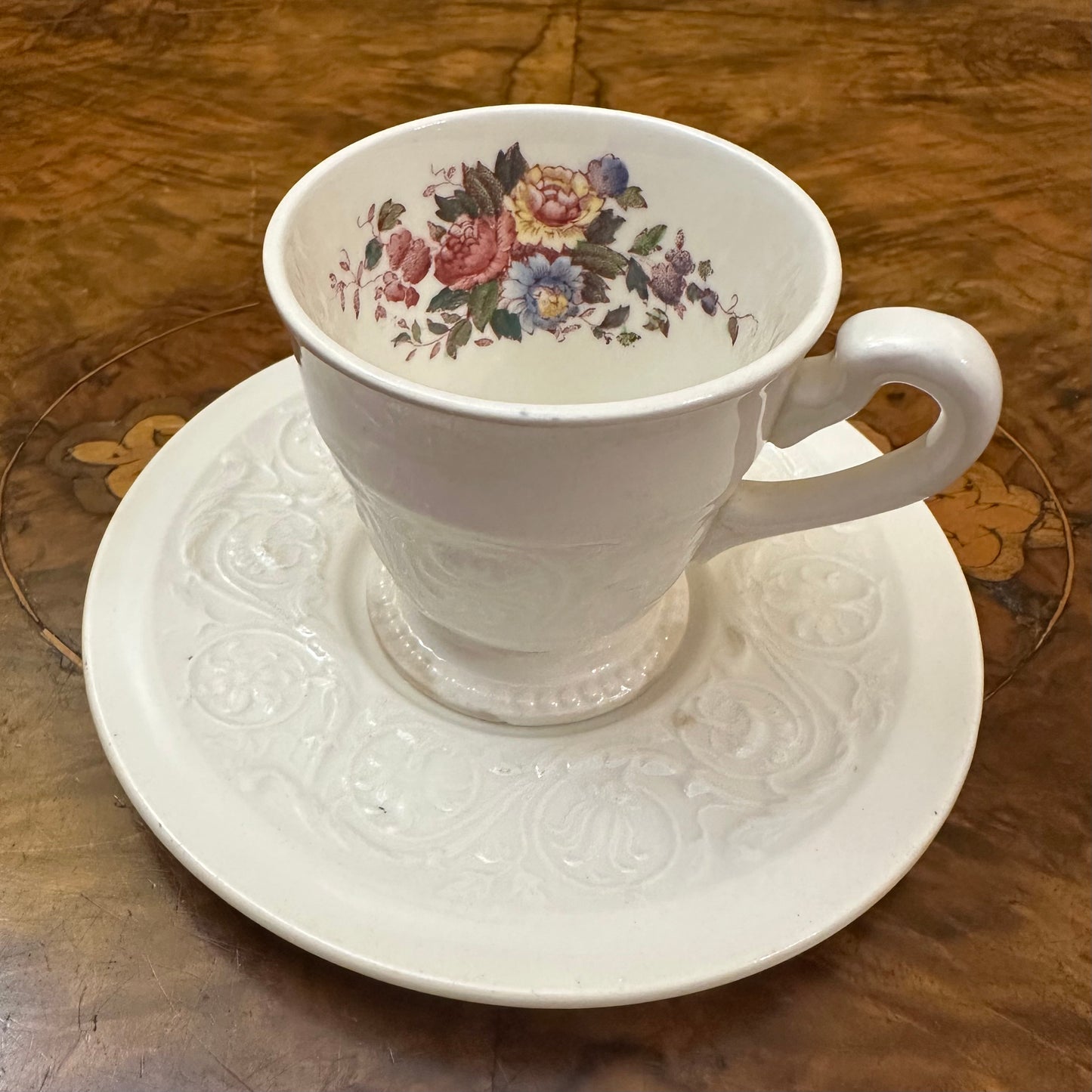 Vintage Wedgwood Swansea Demitasse Coffee Cup & Saucer 