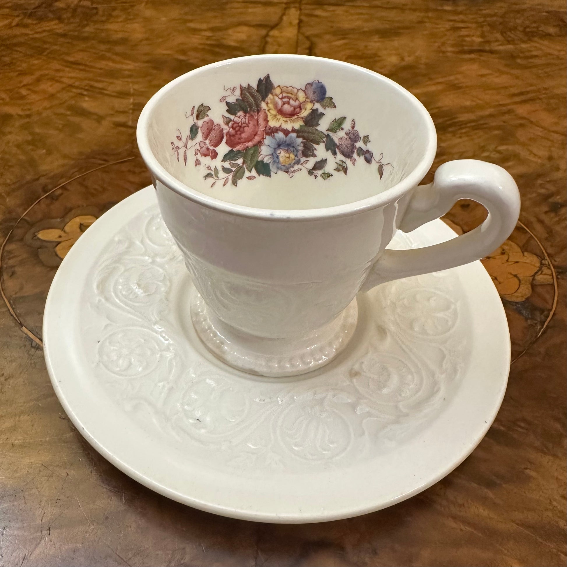 Vintage Wedgwood Swansea Demitasse Coffee Cup & Saucer 