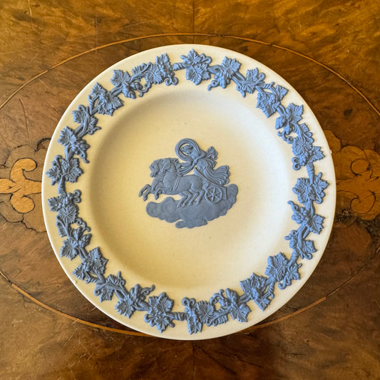 Vintage Wedgwood White Jasperware Aurora And The Chariot Of Dawn Small Dish 