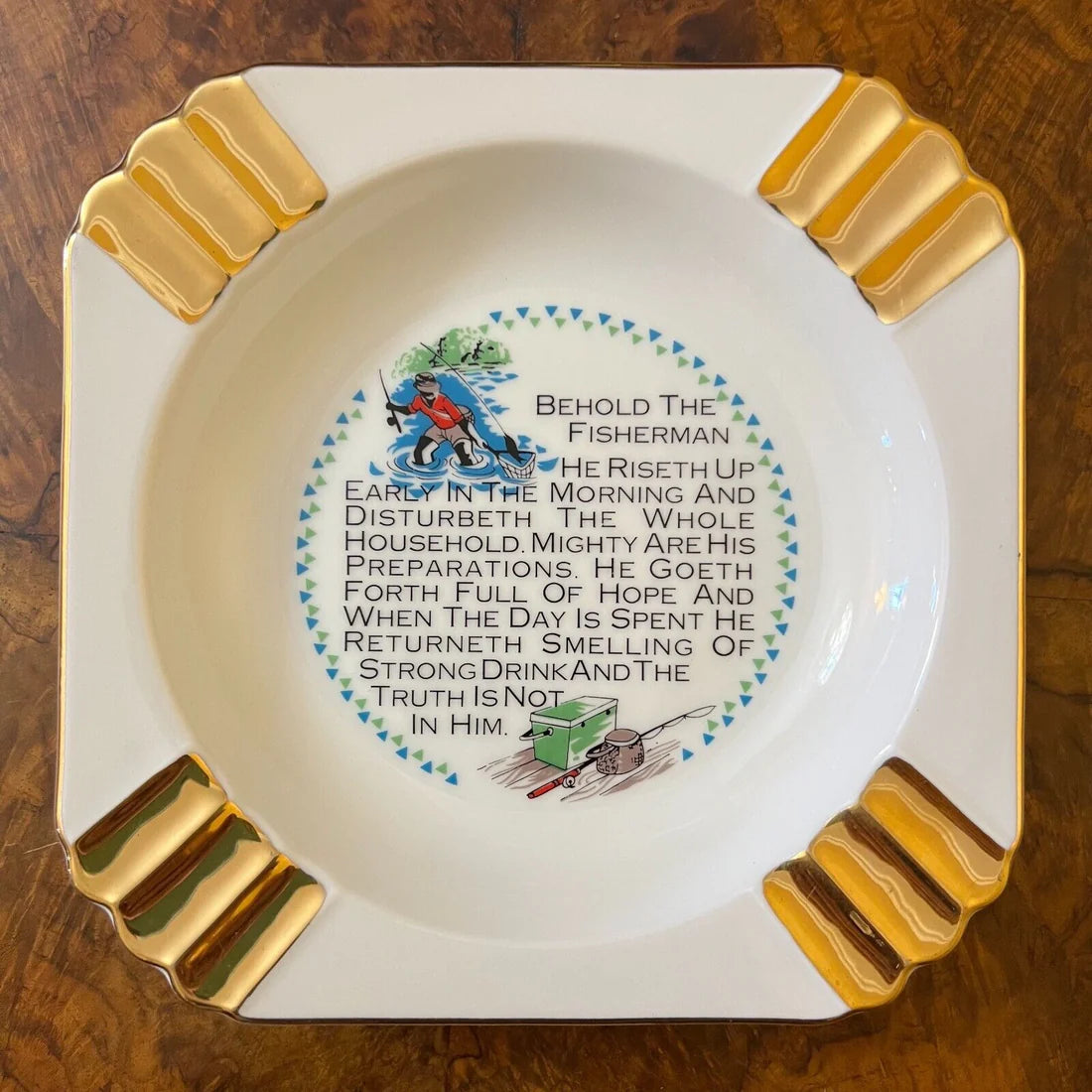 Vintage Westminster Behold The Fisherman Ashtray