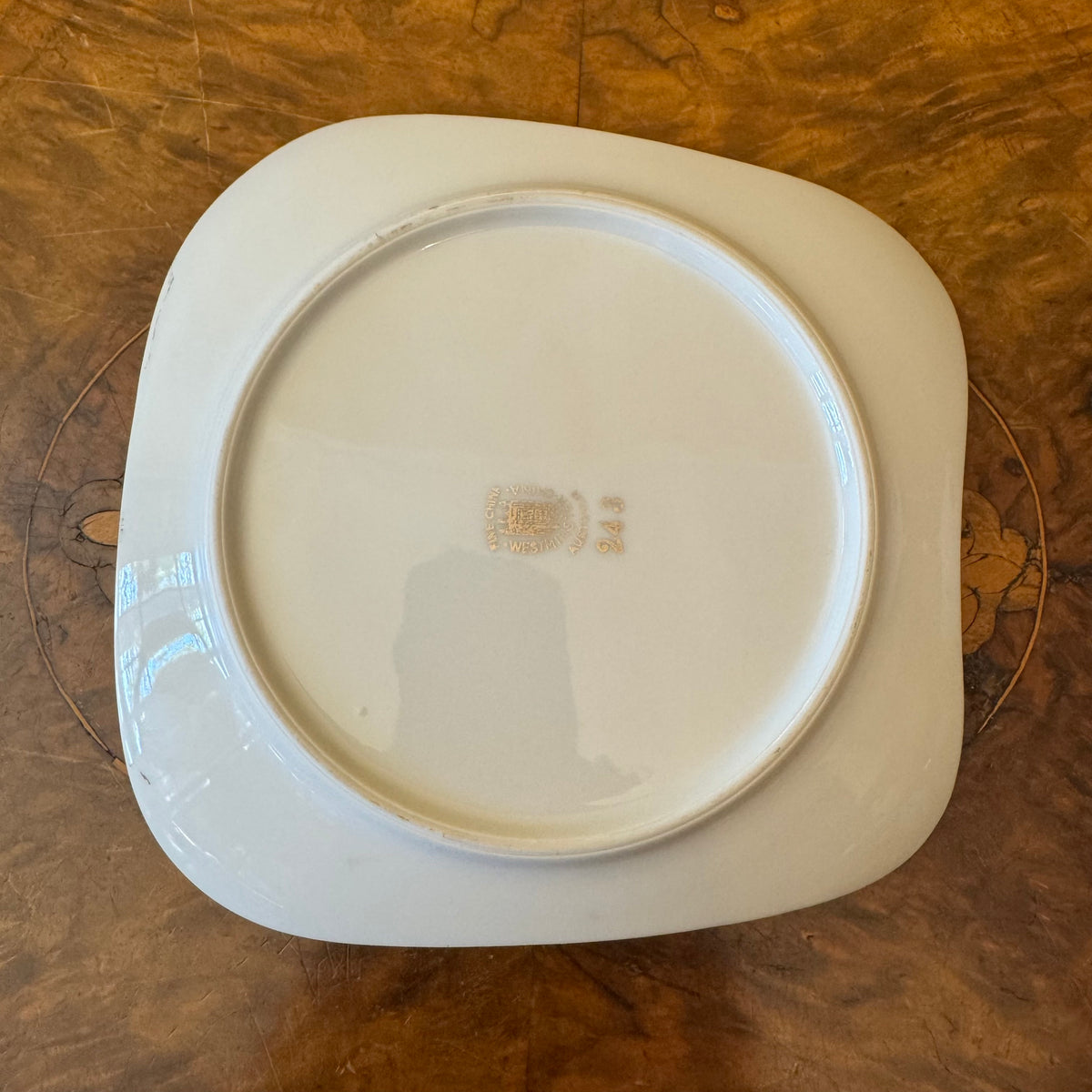 Vintage Westminster Pink Geometric Saucer 