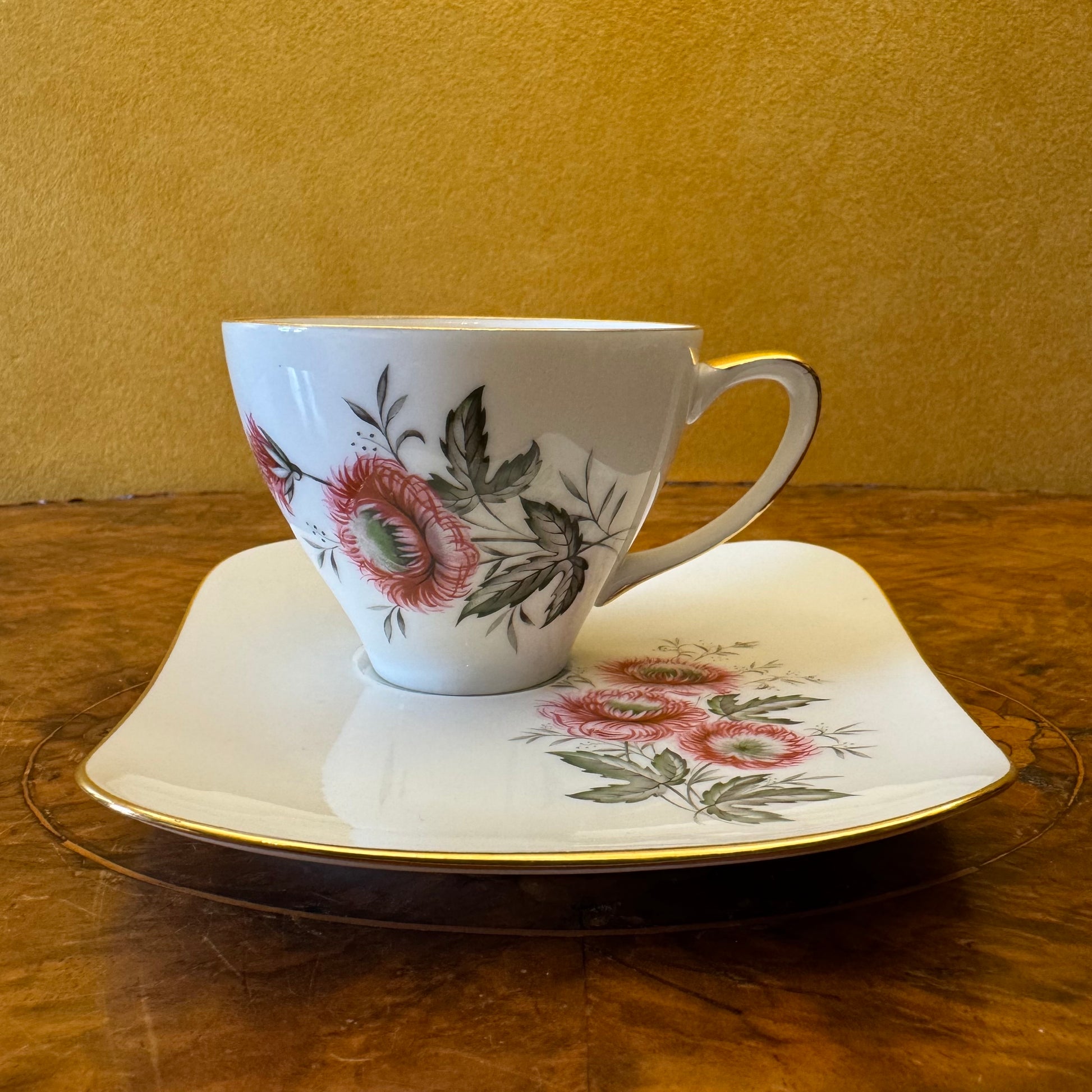Vintage Westminster Pink Thistle Tea Cup & Saucer 