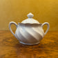 Vintage White & Gold Sugar Bowl 