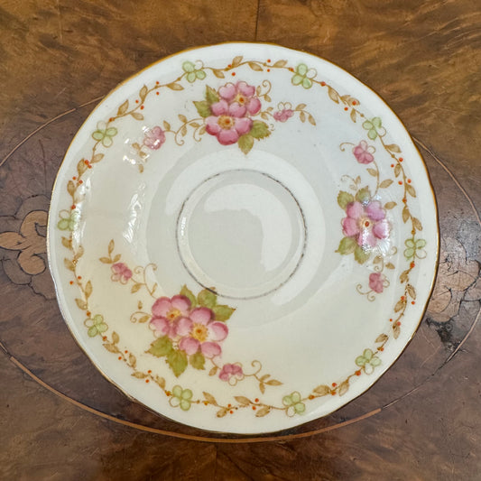 Vintage William Hudson Sutherland Floral Demitasse Saucer 