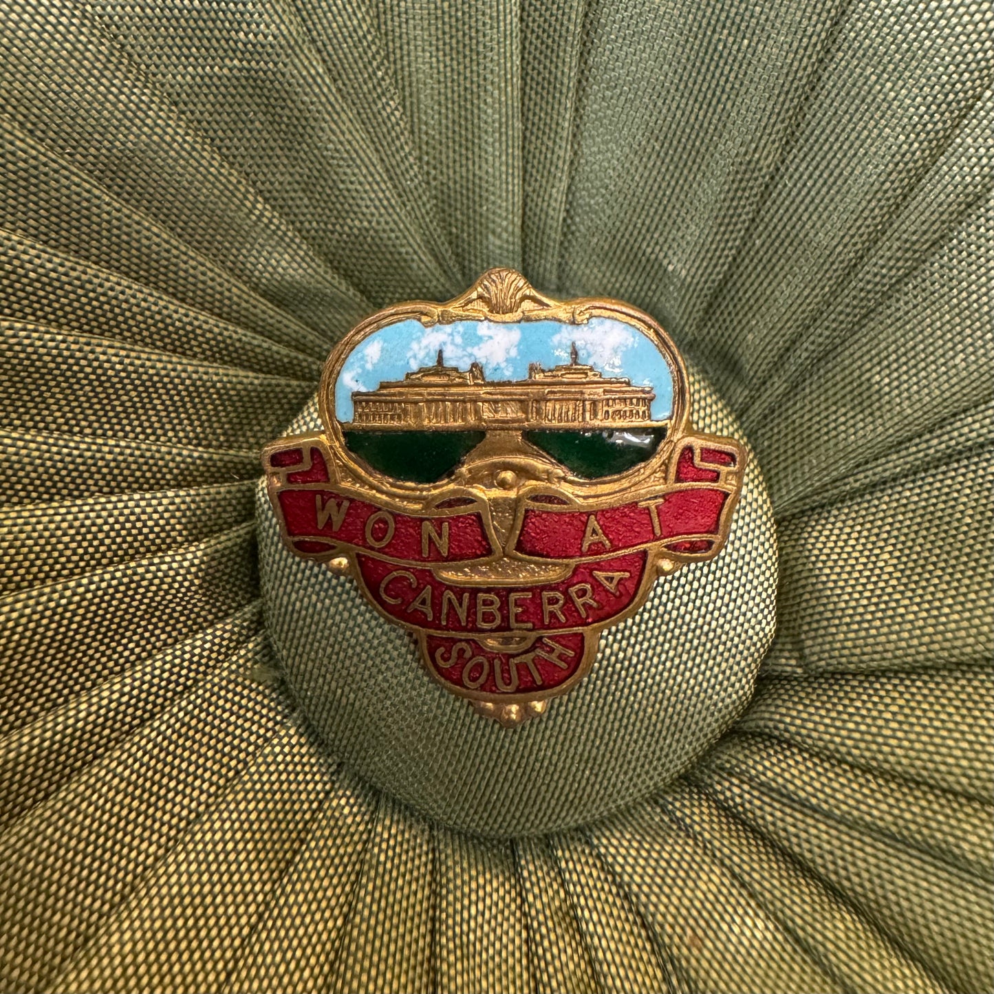 Vintage Won At Canberra South Badge Pin 