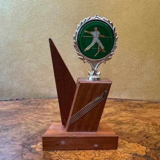 Vintage Wooden Sports Trophy