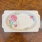 Vintage Woods Ivory Ware Carnation Print Rectangle Platter Tray 