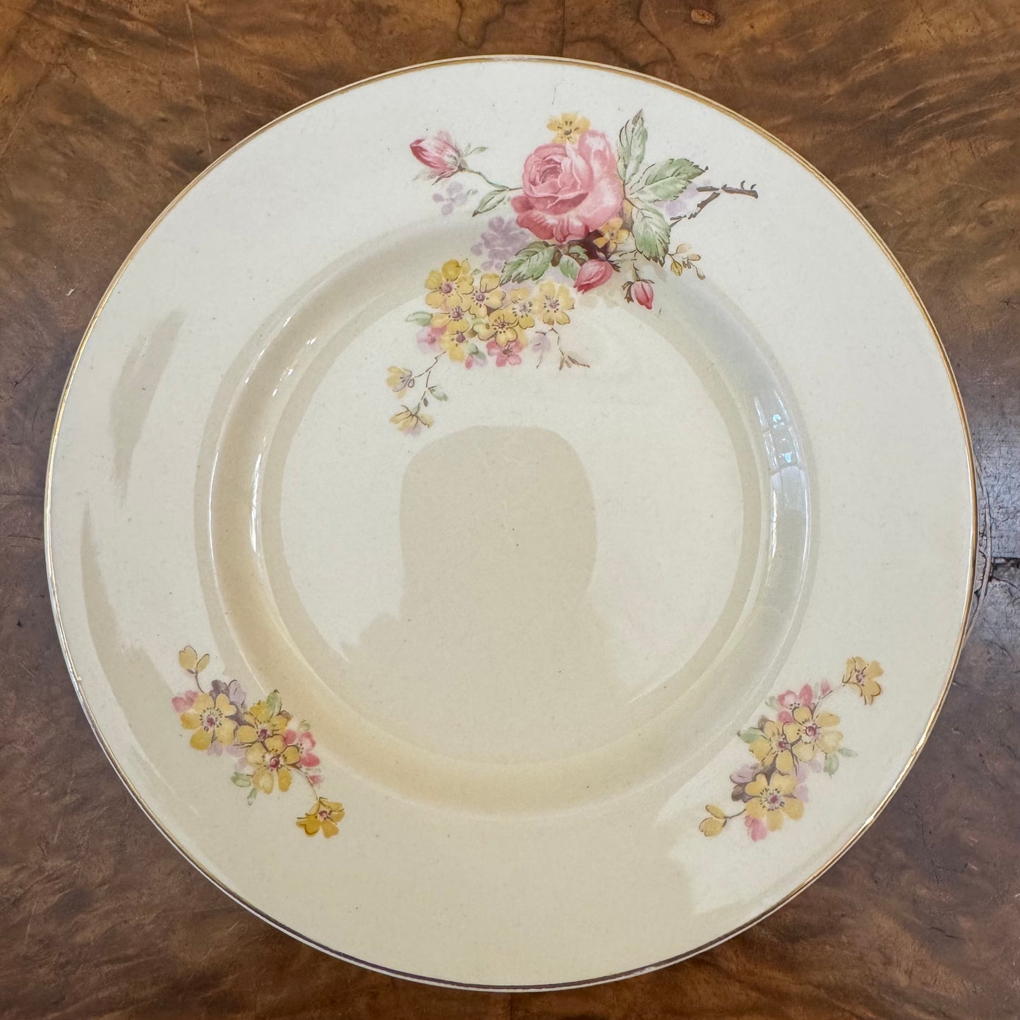 Vintage Woods Ivory Ware Floral Print Side Plate 