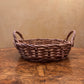 Vintage Woven Wicker Basket With Two Handles