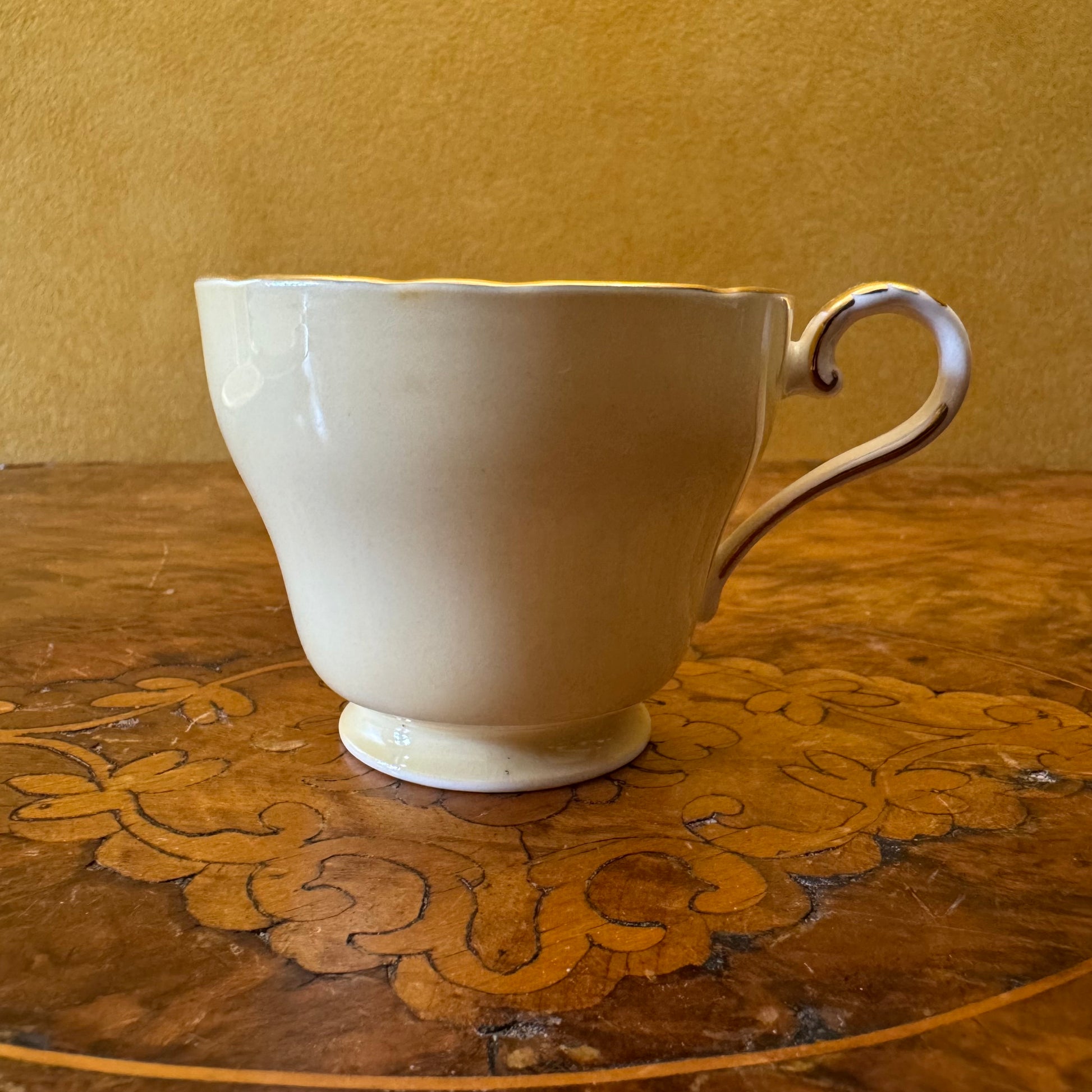 Vintage Yellow Demitasse Coffee Cup 