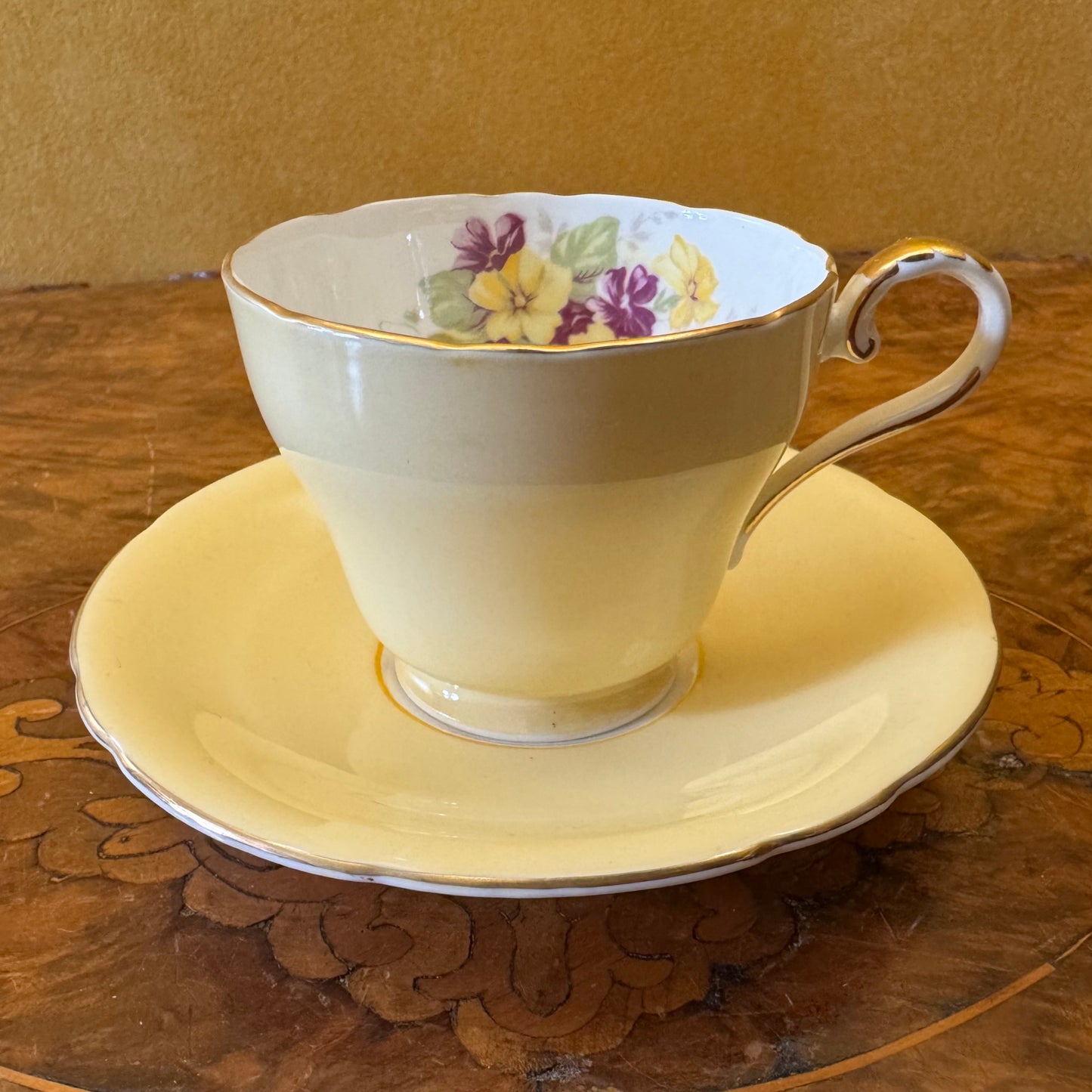 Vintage Yellow Demitasse Cup 