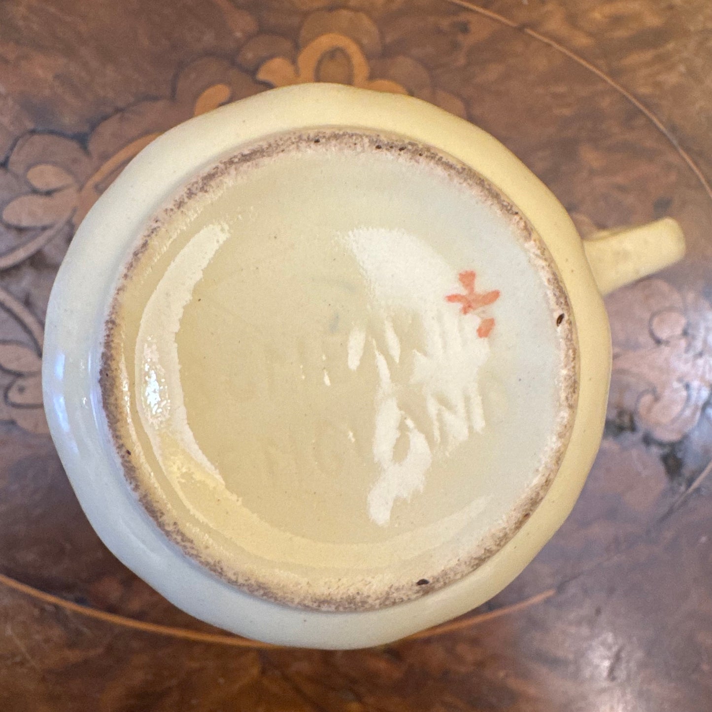Vintage Yellow Floral Print Cup 