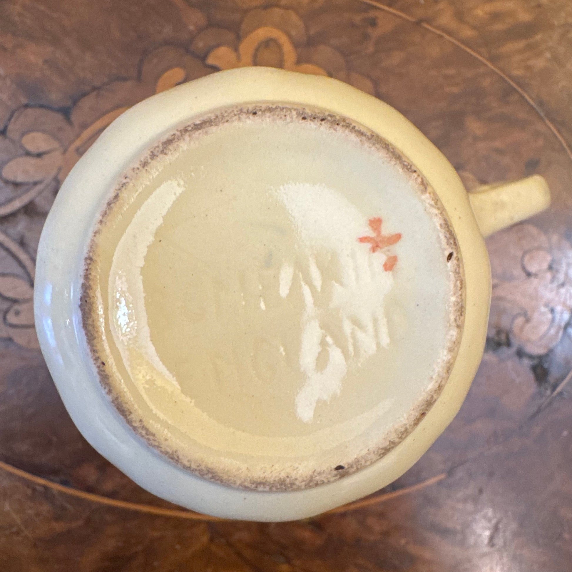 Vintage Yellow Floral Print Cup 
