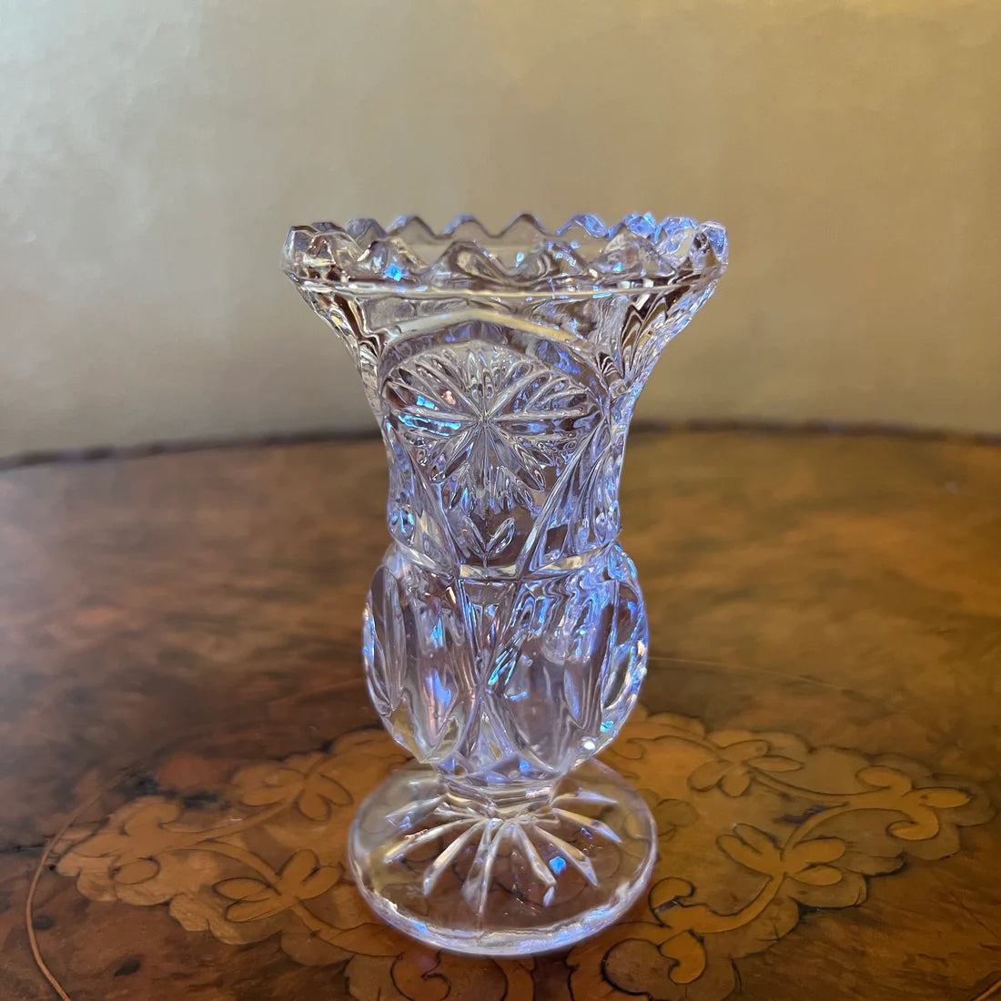 Vintage Zajecar Crystal Bud Vase