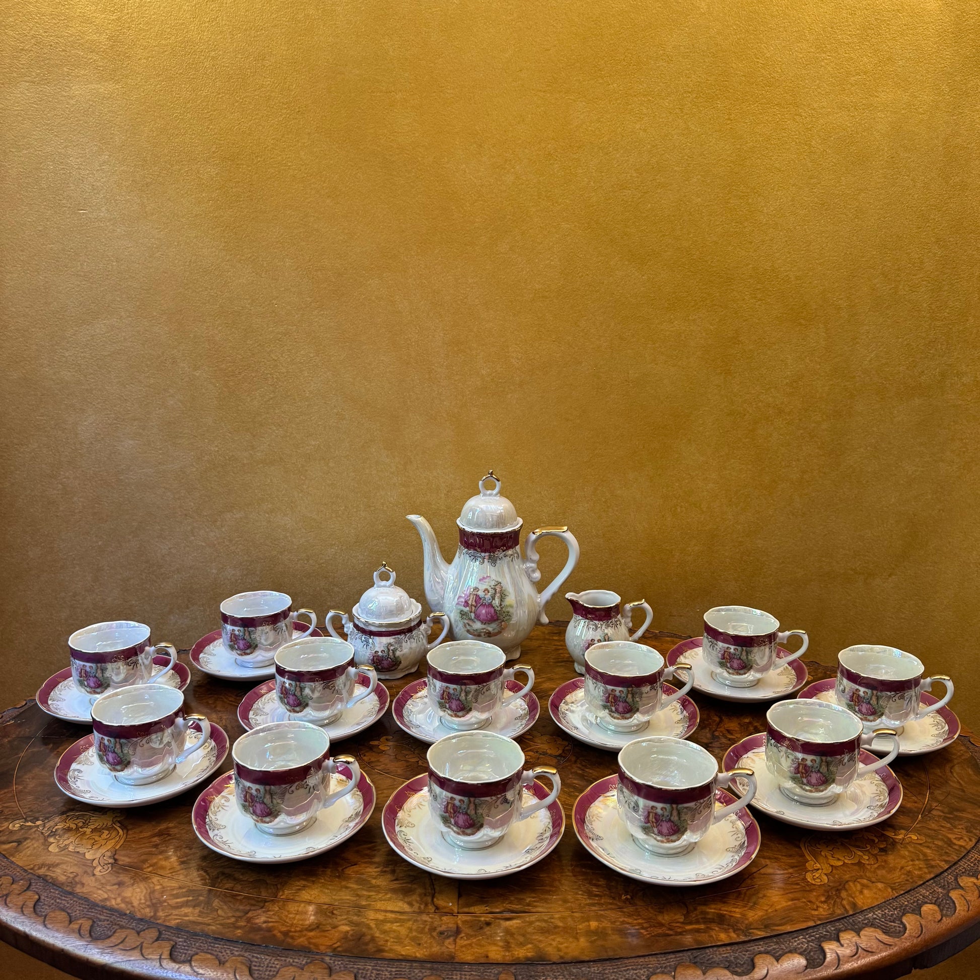 Vintage Zen China Demitasse Coffee 27 Piece Set 