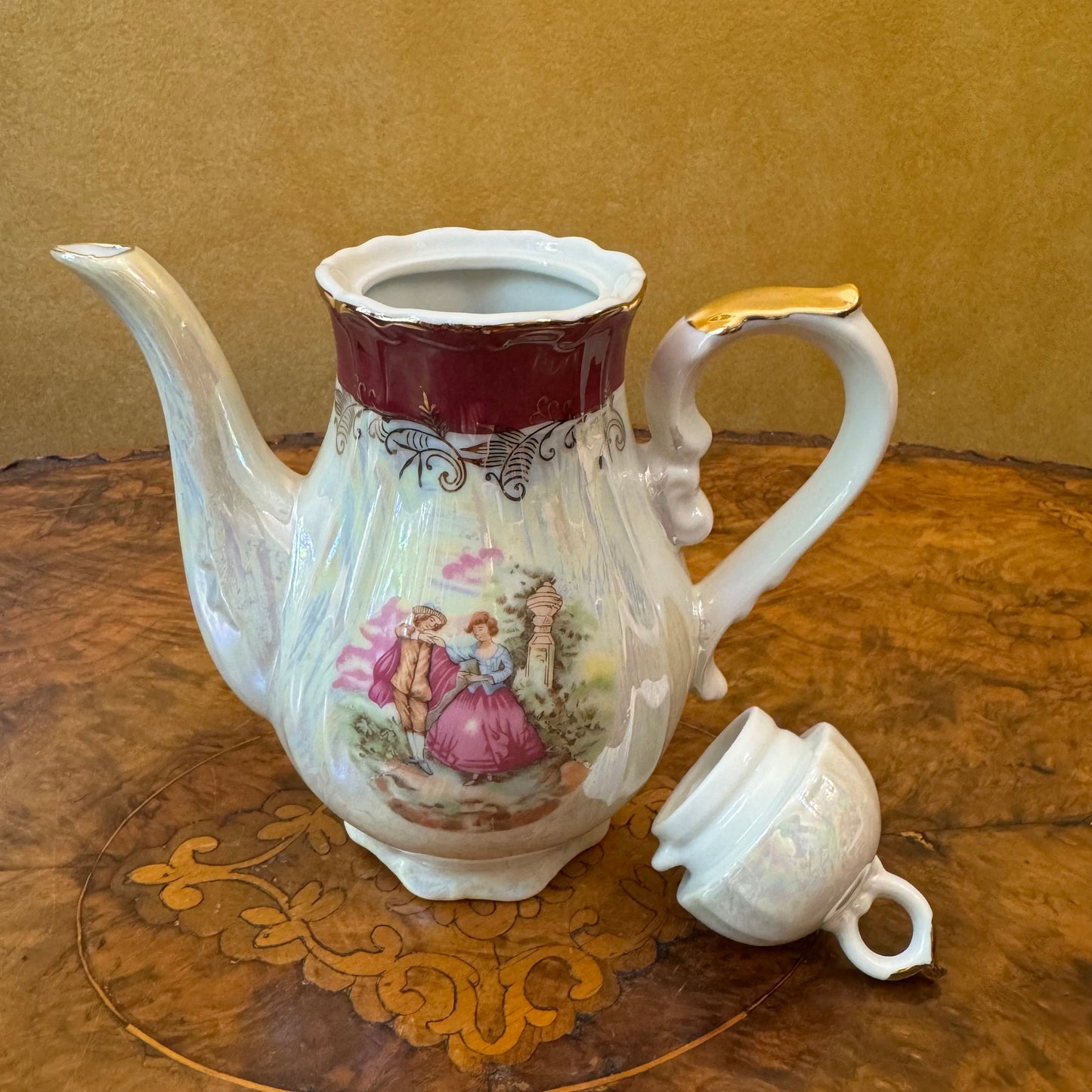 Vintage Zen China Demitasse Coffee Pot 