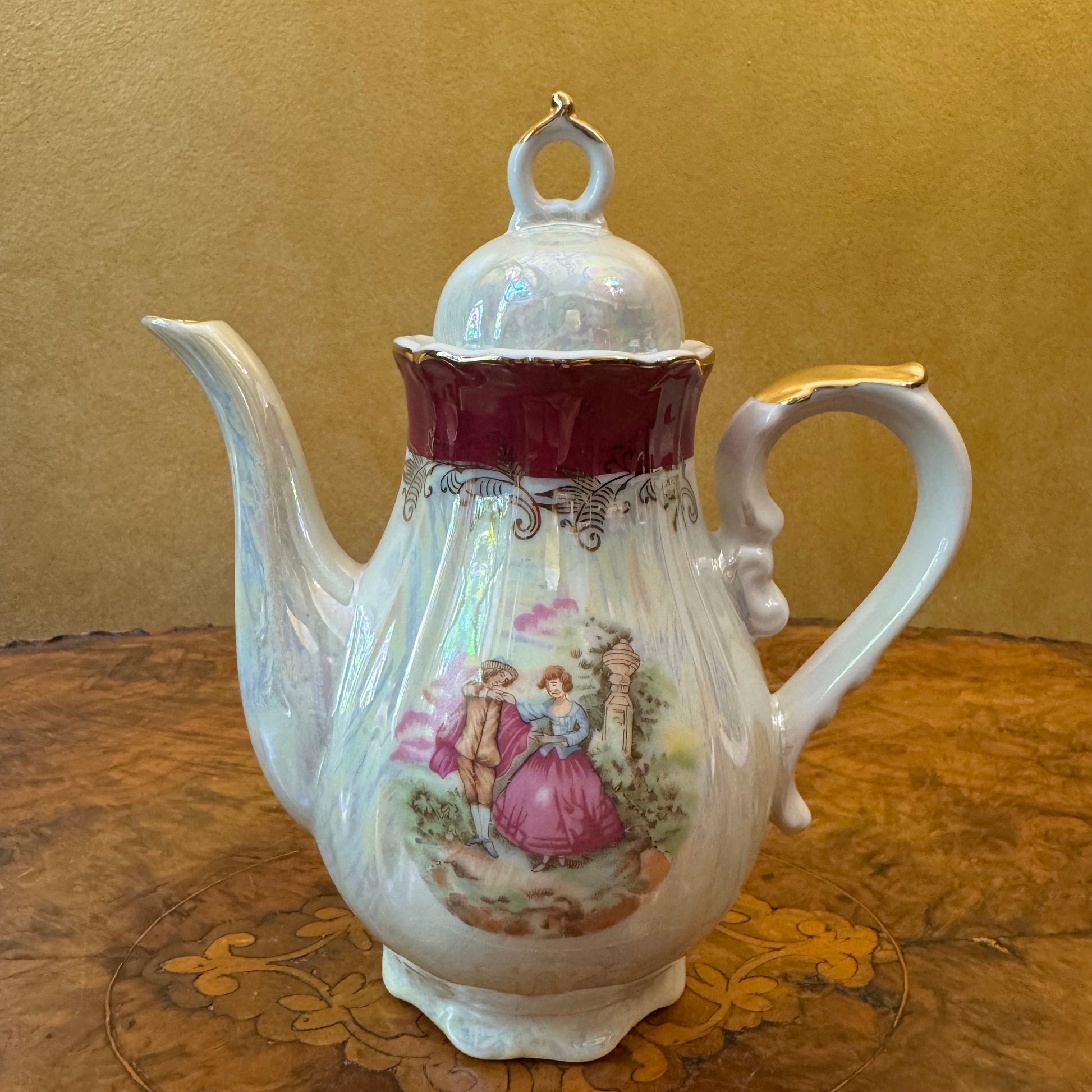 Vintage Zen China Demitasse Pot 