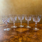 Vintage crystal Cut Wine Glasses Set Of Five 