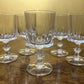 Vintage Crystal Small Wine Glasses Set of Five