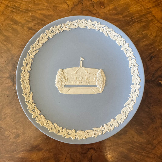Wedgwood Blue Jasperware Australian Capital Cities Parliament House Limited Edition Plate 