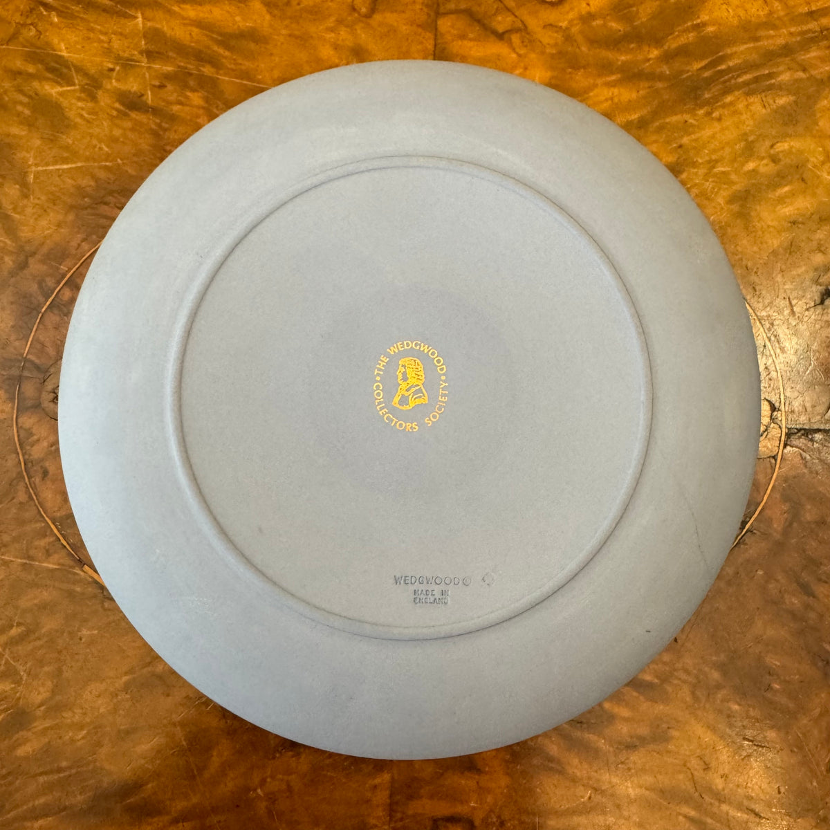 Wedgwood Blue Jasperware Collectors Society Lady Cherubs Plate 