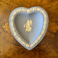 Wedgwood Blue Jasperware Dancing Hours Heart Small Dish 