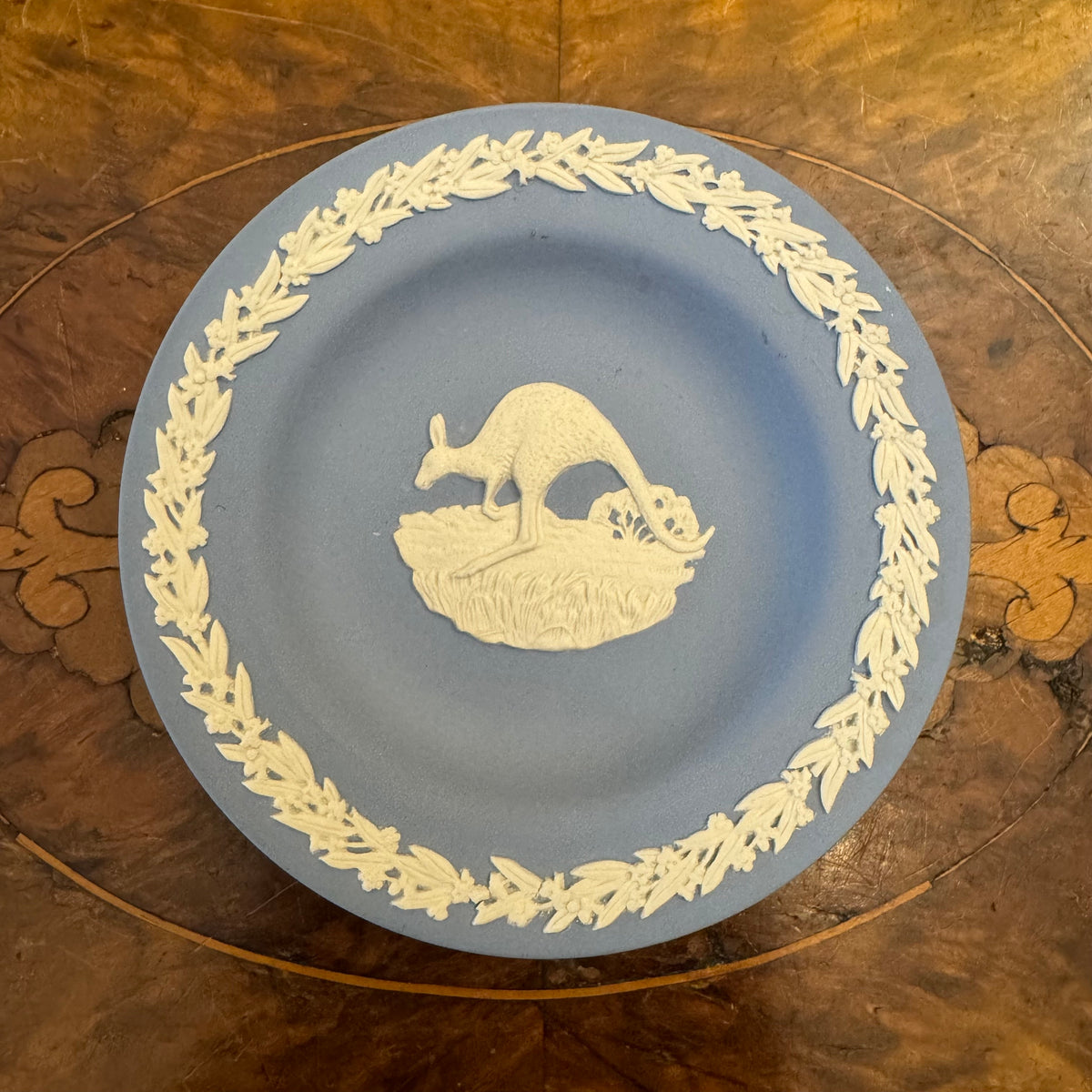 Wedgwood Blue Jasperware Kangaroo Small Dish 