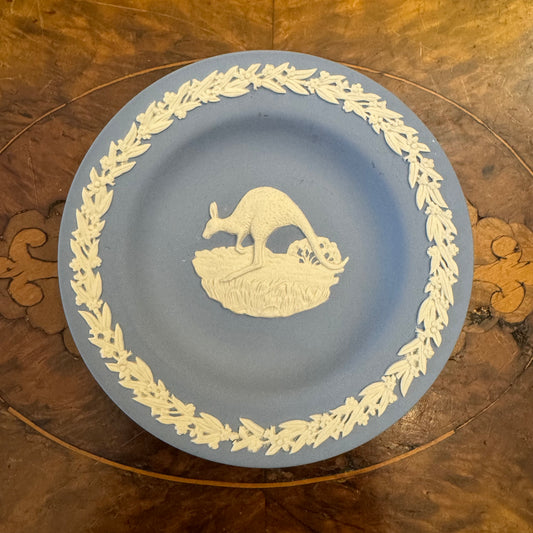 Wedgwood Blue Jasperware Kangaroo Small Dish 