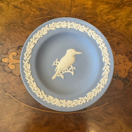 Wedgwood Blue Jasperware Kookaburra Small Dish 