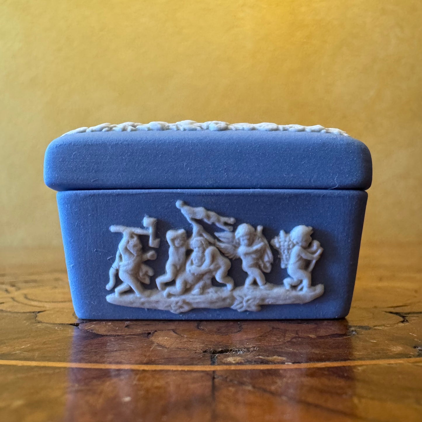 Wedgwood Blue Jasperware Rectangular Trinket 