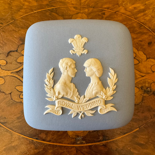 Wedgwood Blue Jasperware Royal Wedding Lidded Trinket Box